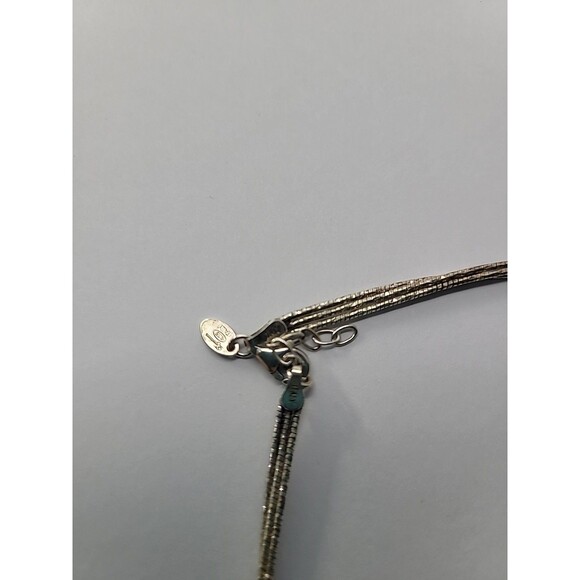 Vintage Sterling Silver 925 Necklace Beaded Rope Multi Strand Jewelry Fine Metal - Picture 13 of 15